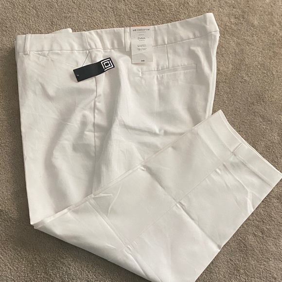 Liz Claiborne size 24W white Emma pants NWT - Picture 1 of 8